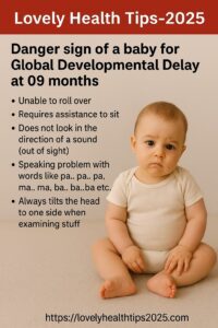 Danger sign of a baby for Global Developmental Delay at 09 months: