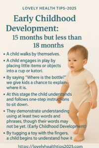 Early Childhood Development : 15 months but less than 18 months