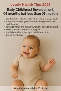 Early Childhood Development, 04 months but less than 06 months