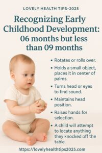 Recognizing Early Childhood Development : 06 months but less than 09 months
