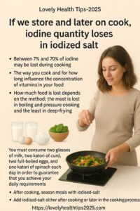 If we store and later on cook, iodine quantity loses in iodized salt. 
