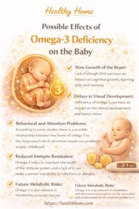 Effeccts on the baby for omega-3 deficiency