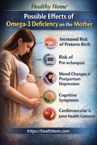 Effeccts on the mother for omega-3 deficiency