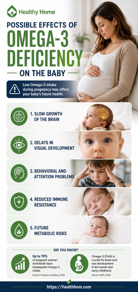 Possible Effects of Omega-3 Deficiency on the Baby