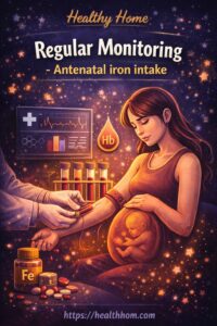 Regular monitoring of Antenatal iron