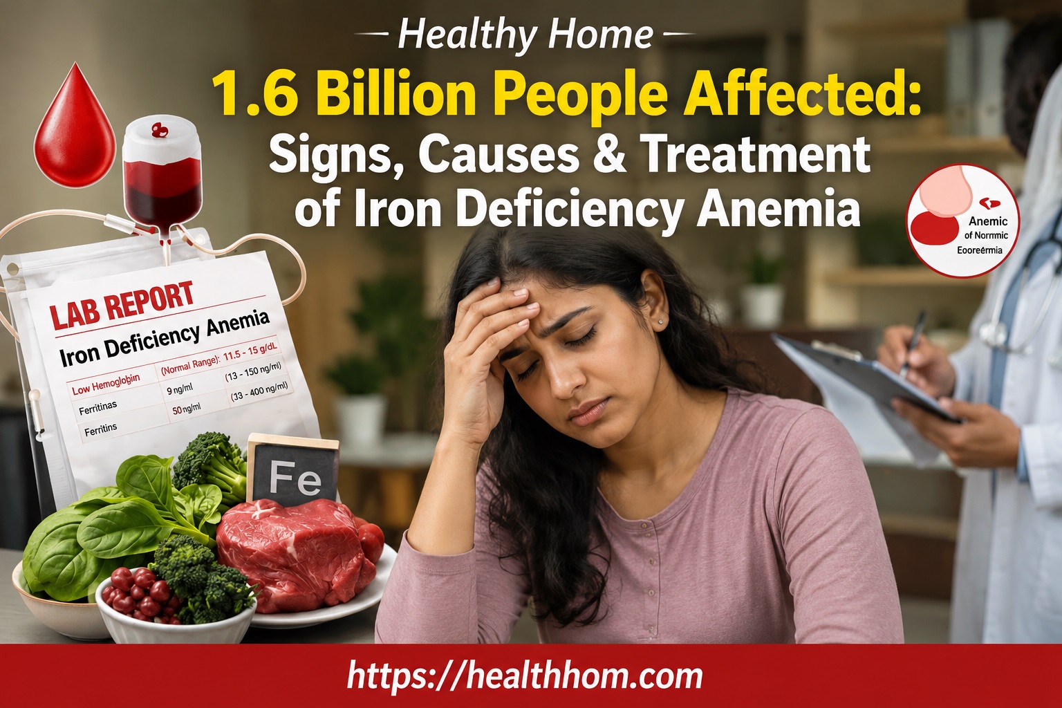1.6 Billion People Affected: Signs, Causes & Treatment of Iron Deficiency Anemia