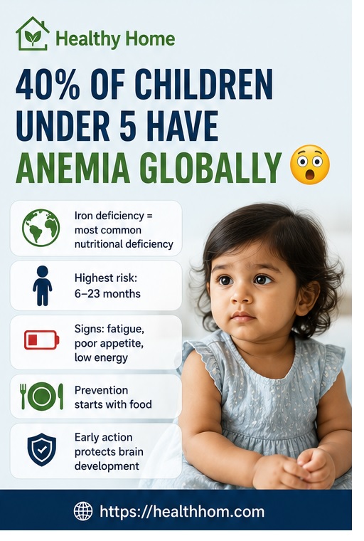 40% of Children Under 5 Have Anemia Globally