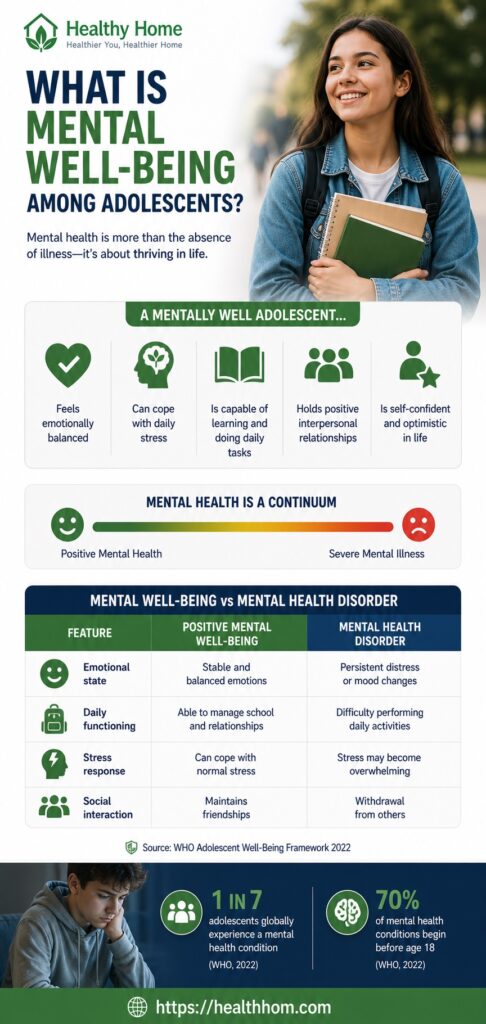 What is about the mental well-being in adolescents