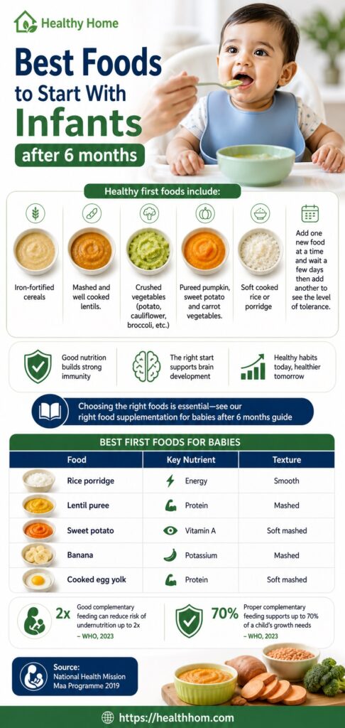 best foods which should be given to infants 