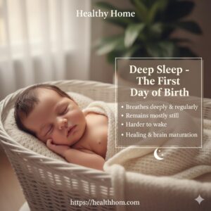 On first day deep sleep by baby