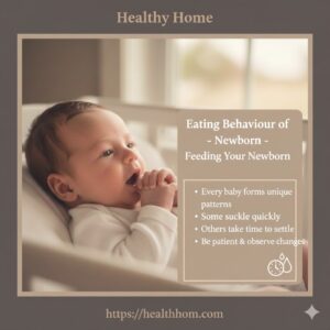 Different eating beahviour of newborns