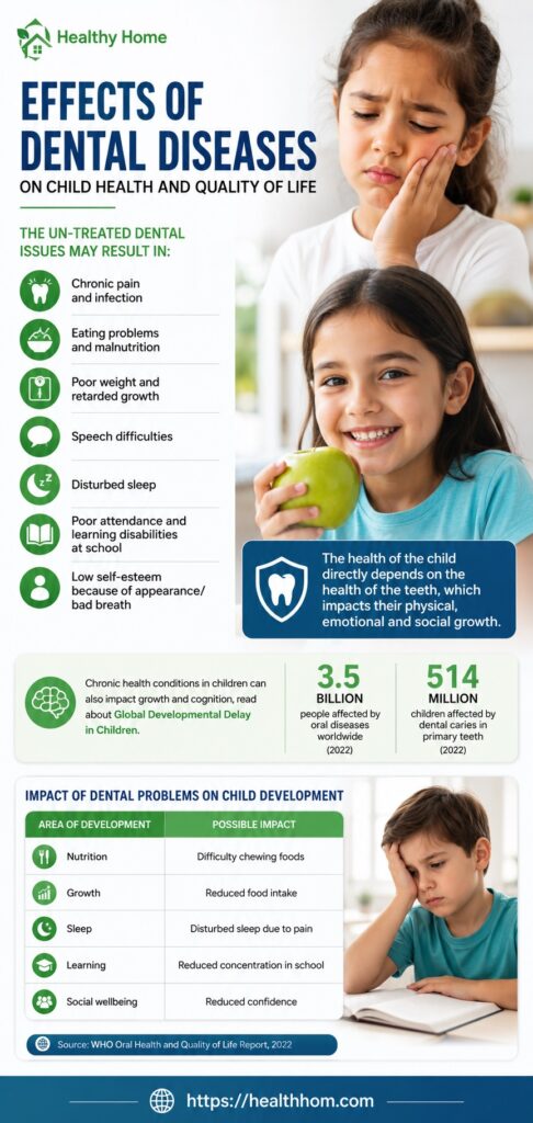 Effects of Dental Diseases on Child Health and Quality of life