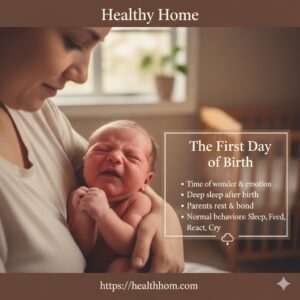 First day of a newborn baby and its activities
