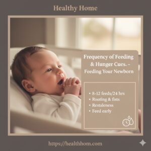 Frequency of feeding to newborn