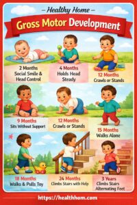 Gross motor development in children