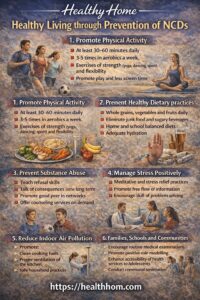 Prevention of NCDs and healthy living