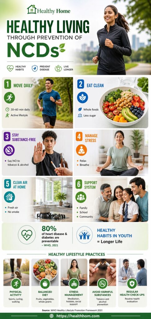 Prevention of NCDs and healthy living
