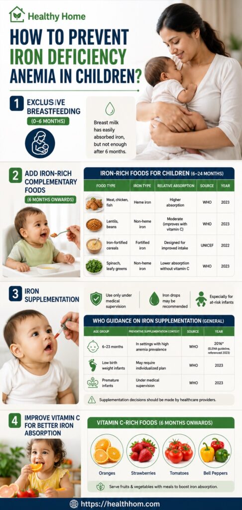 preventing the iron deficiency anemia in children different strategies