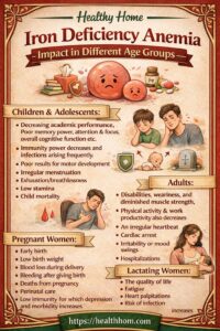 Iron deficiency Anemia, impact in different age groups