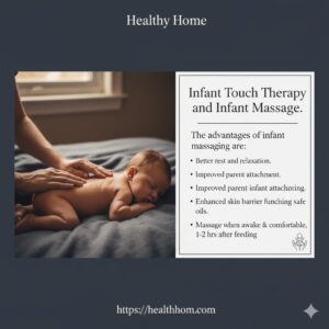 Touch therapy and massage of infants