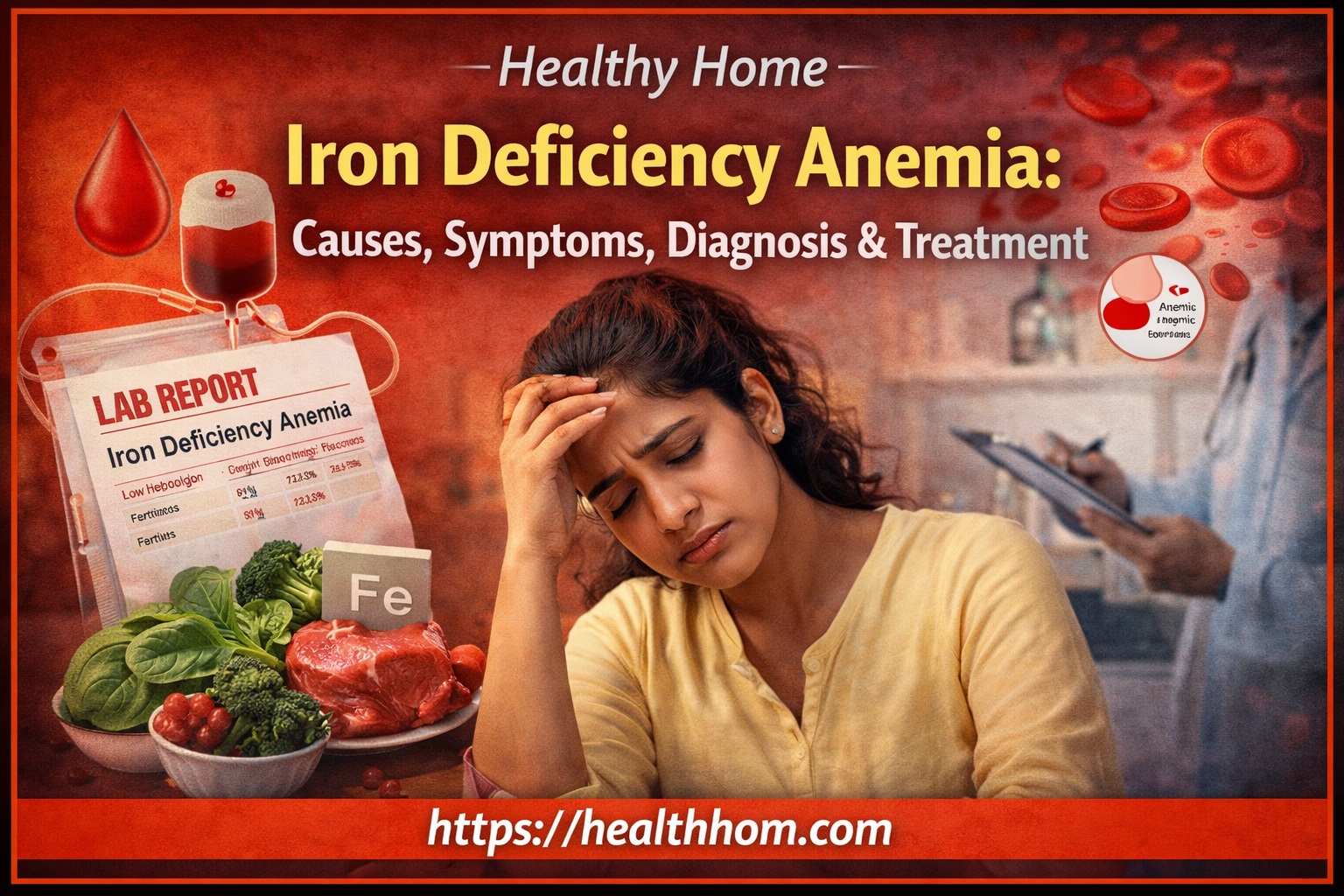 Iron Deficiency Anemia : Causes, Symptoms, Diagnosis & Treatment