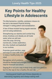 Key Points for Healthy Lifestyle in Adolescents