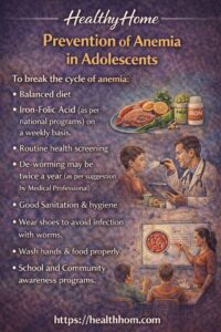 Prevention of anemia in adolescents