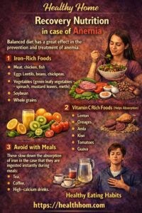 Recovery of nutrition in case of anemia