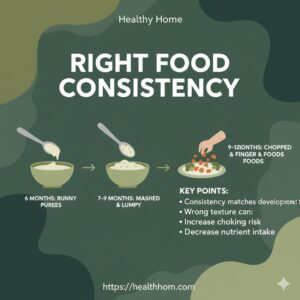 Right consistency of food for the baby