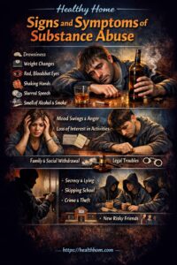 Signs and symptoms of substance abuse