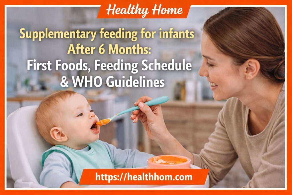 Supplementary feeding for infants After 6 Months: First Foods, Feeding Schedule & WHO Guidelines