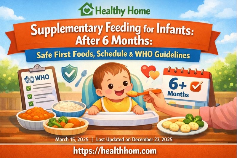 Supplementary feeding for infants After 6 Months: Safe First Foods, Schedule & WHO Guidelines