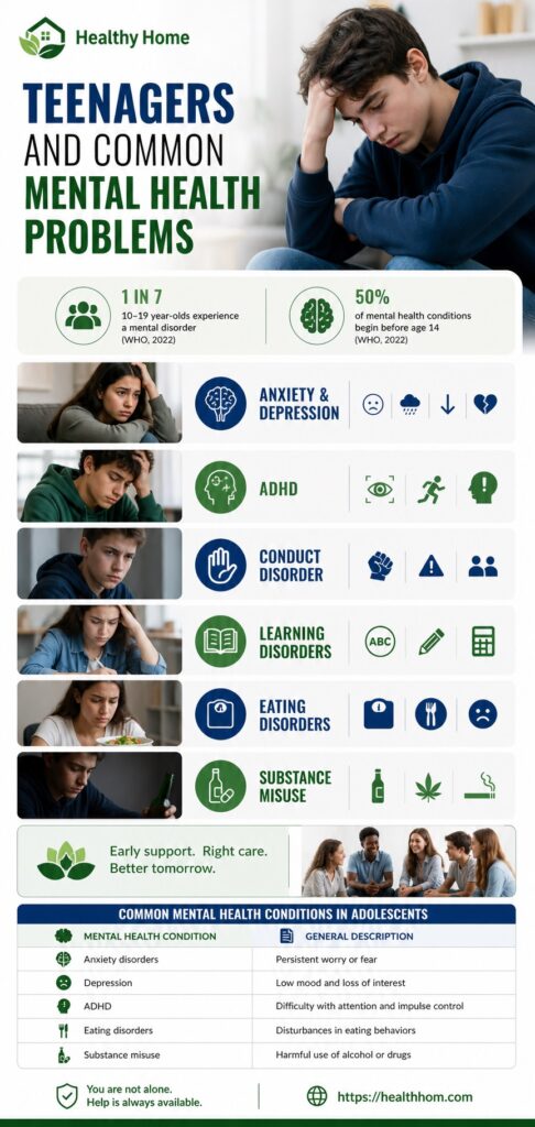 common mental health issues related to teenagers