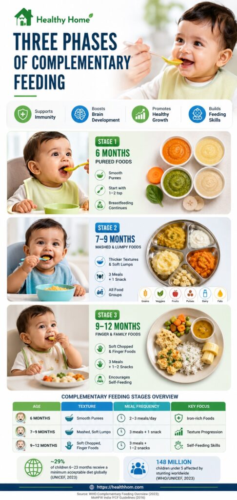 Important phases of complementary feeding