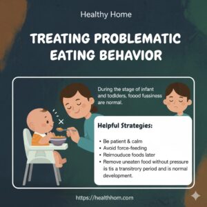 Identifying and treatment of problematic eating behaviour of baby