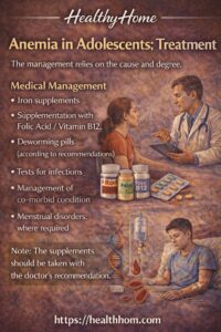 Treatment of anemia in adolescents