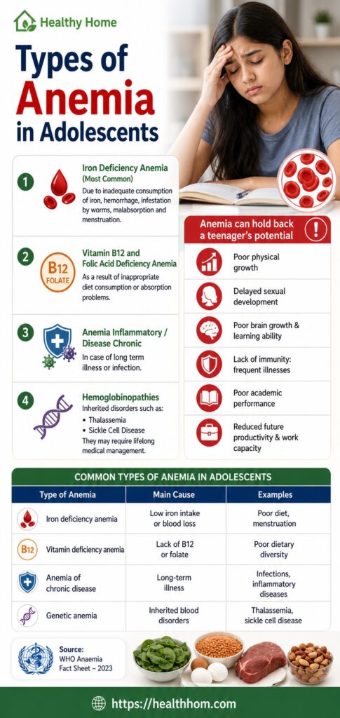 Types of anemia in adolescents