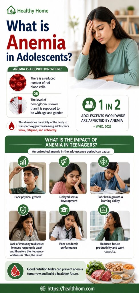 What is anemia in adolescents and its Impact