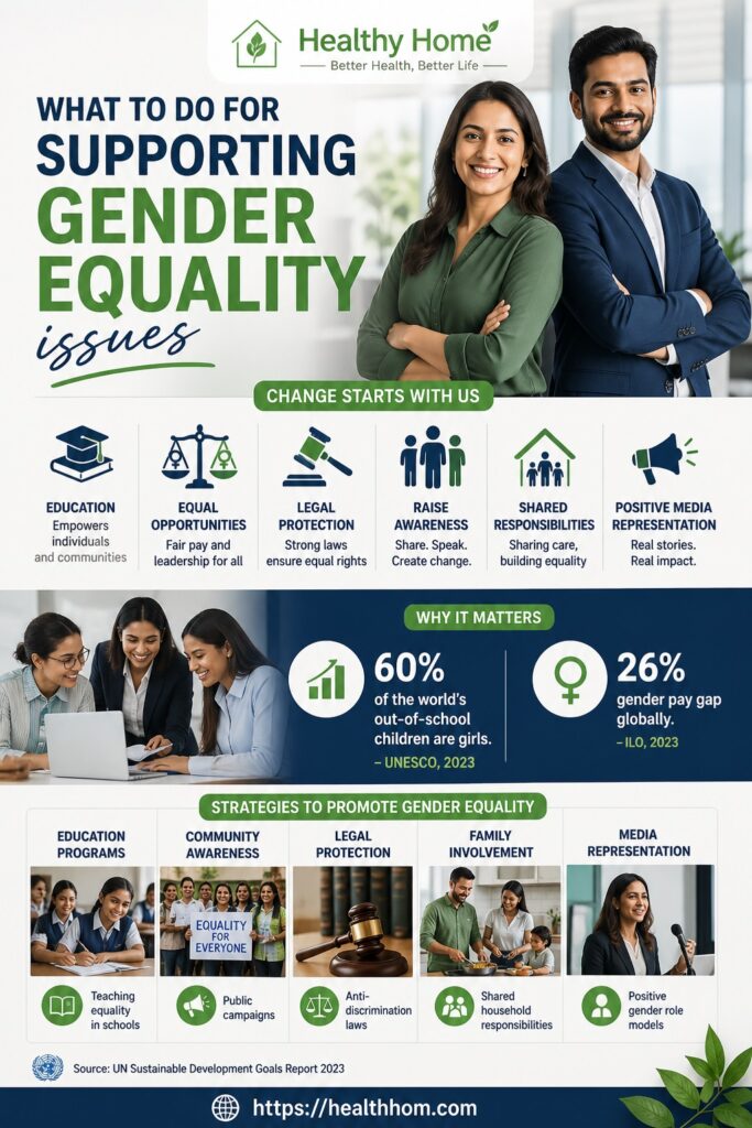 what to support to solve the gender equality issues