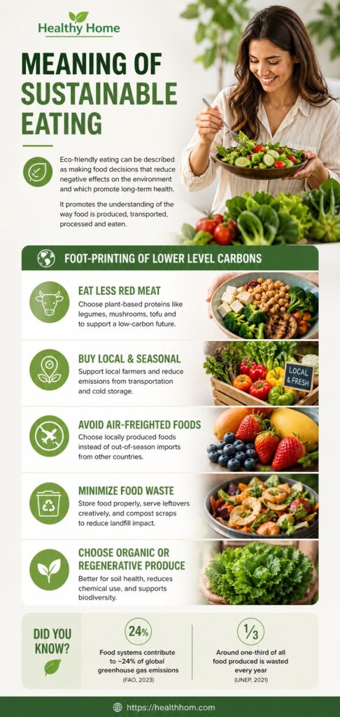 Sustainable eating and its meaning