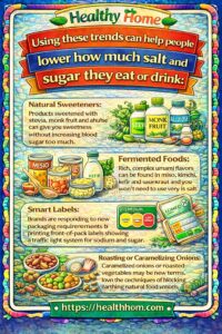Using these trends can help people lower how much salt and sugar they eat or drink