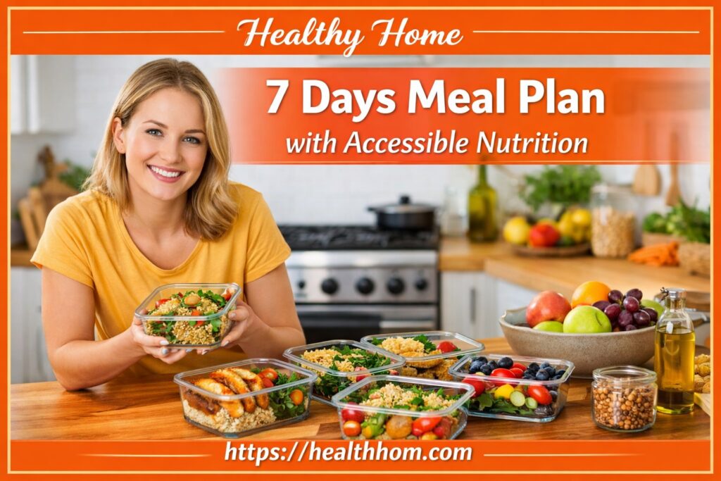 7 days meal plan with accessible nutrition