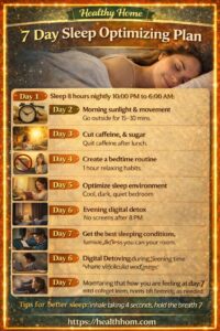 7 day sleep optimizing plan
