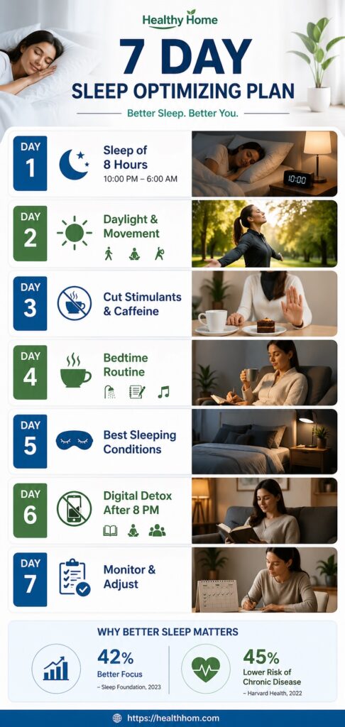 A week-long sleep optimization plan