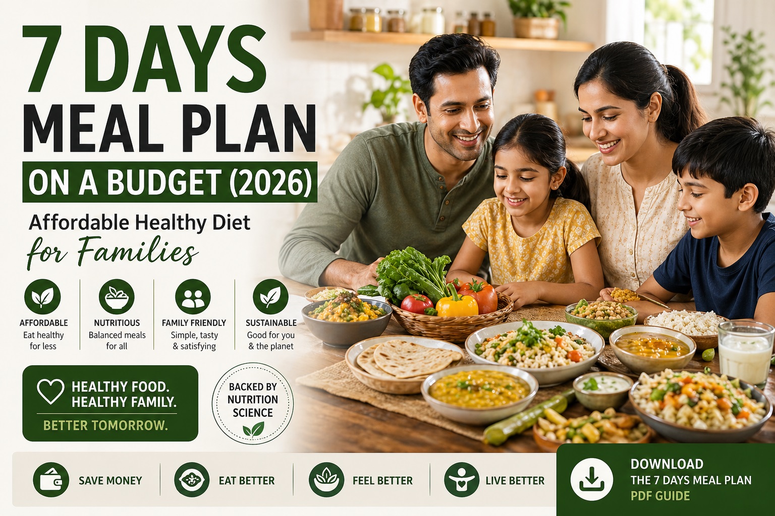 7 days meal plan on a budget