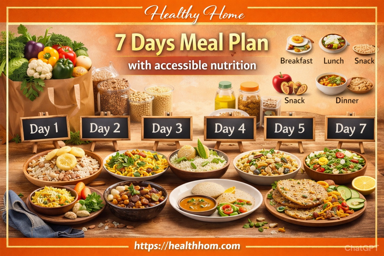 7 days meal plan with accessible nutrition