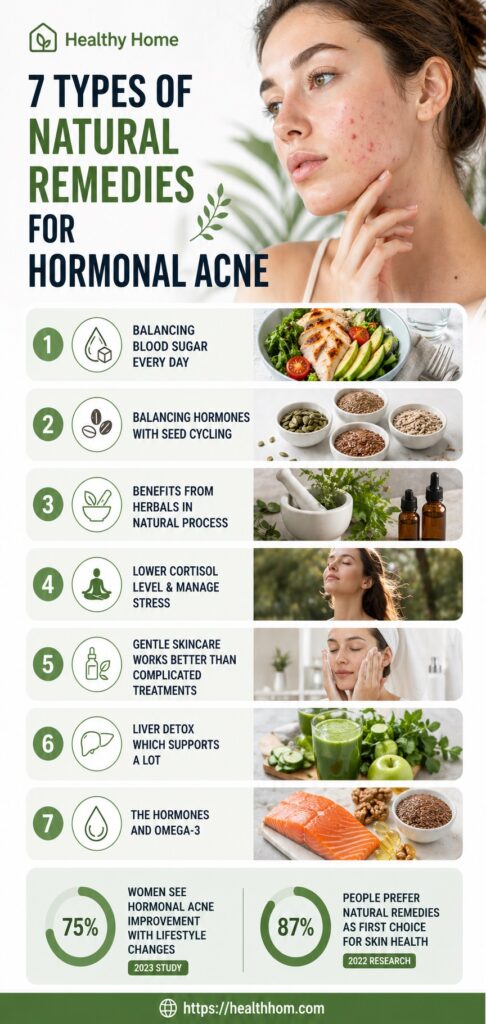 Natural remedies for hormonal acne which may support the skin health