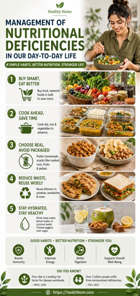 in our day to day life, how manage the nutritional deficiencies