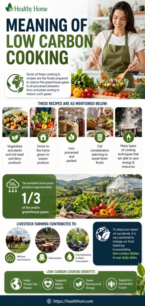What is the meaning of low carbon cooking and its effectiveness