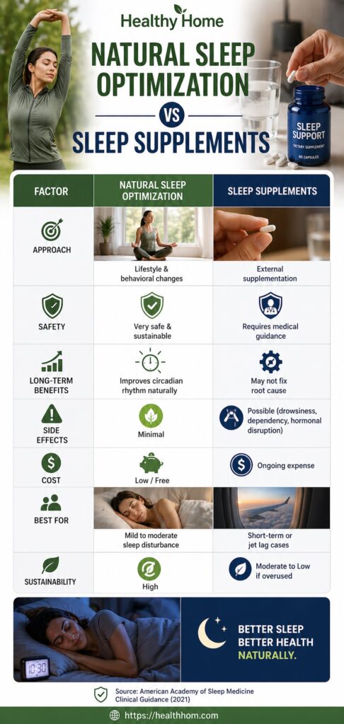 Sleep supplements vs natural sleep optimzation